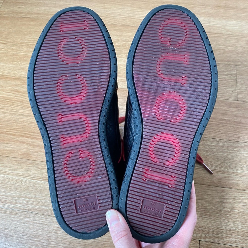 Gucci Snake Skin Cobra Coda Hightop Double GG Red Bottom Sneakers Unisex 6.5/8 - Picture 12 of 13